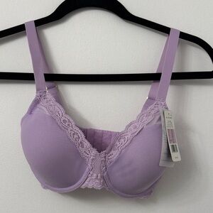 Natori Lavender Lace Trim Bra